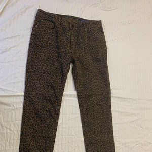 ❄️ GRACE IN LA EASY FIT LEOPARD PRINT PANTS SIZE 32 ❄️